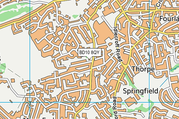 BD10 8QY map - OS VectorMap District (Ordnance Survey)