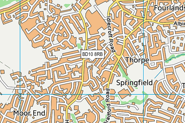 BD10 8RB map - OS VectorMap District (Ordnance Survey)