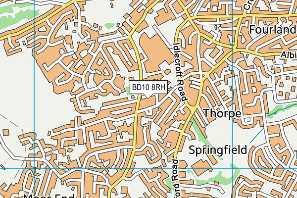 BD10 8RH map - OS VectorMap District (Ordnance Survey)