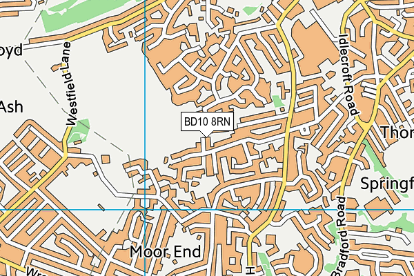 BD10 8RN map - OS VectorMap District (Ordnance Survey)