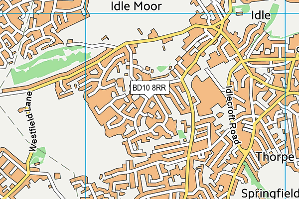 BD10 8RR map - OS VectorMap District (Ordnance Survey)