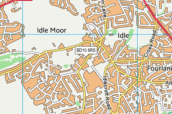 BD10 8RS map - OS VectorMap District (Ordnance Survey)