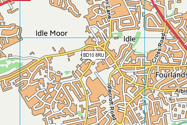 BD10 8RU map - OS VectorMap District (Ordnance Survey)