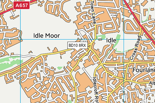 BD10 8RX map - OS VectorMap District (Ordnance Survey)