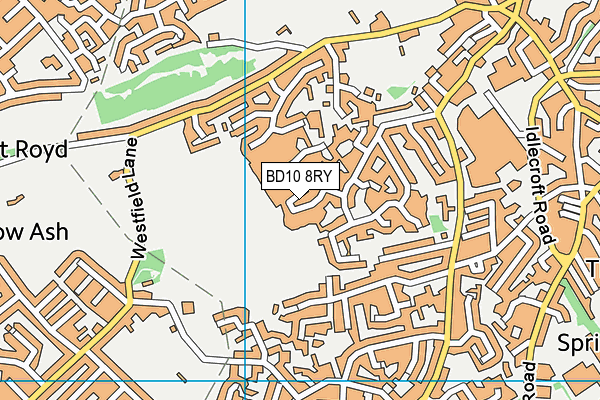 BD10 8RY map - OS VectorMap District (Ordnance Survey)