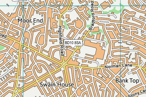 BD10 8SA map - OS VectorMap District (Ordnance Survey)