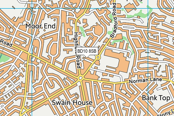 BD10 8SB map - OS VectorMap District (Ordnance Survey)