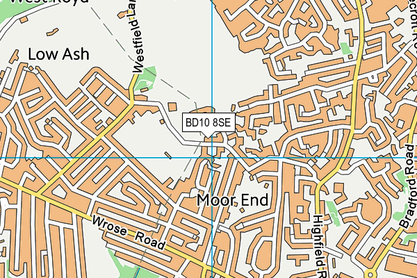 BD10 8SE map - OS VectorMap District (Ordnance Survey)