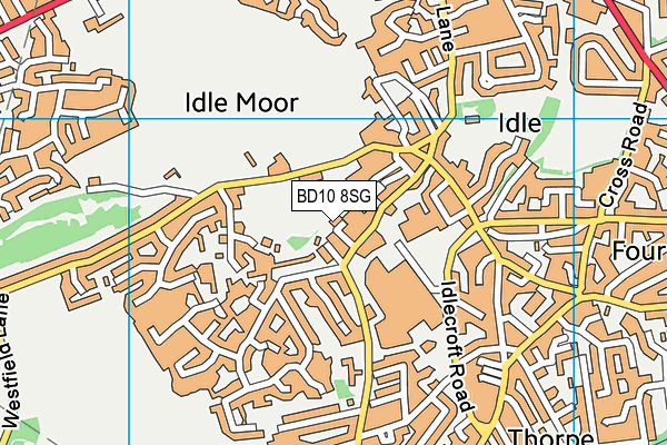 BD10 8SG map - OS VectorMap District (Ordnance Survey)