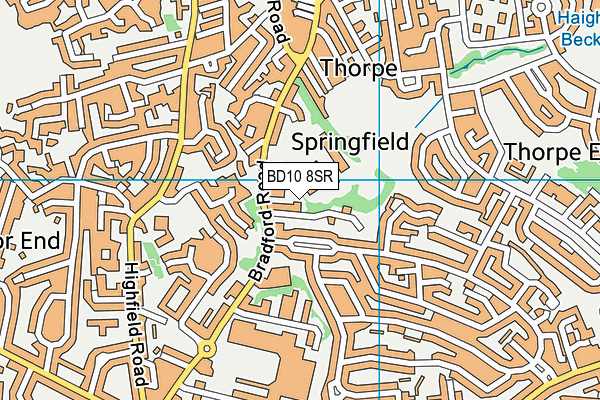 BD10 8SR map - OS VectorMap District (Ordnance Survey)