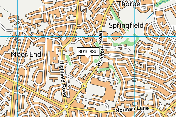 BD10 8SU map - OS VectorMap District (Ordnance Survey)