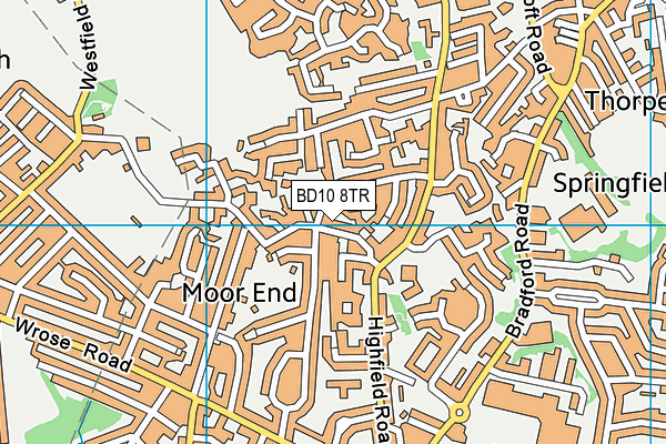 BD10 8TR map - OS VectorMap District (Ordnance Survey)