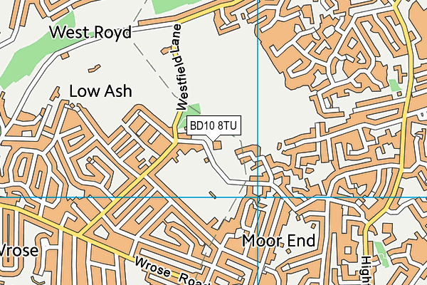 BD10 8TU map - OS VectorMap District (Ordnance Survey)