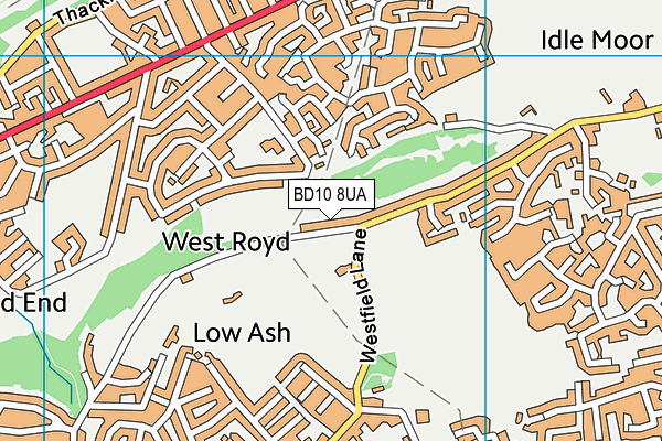 BD10 8UA map - OS VectorMap District (Ordnance Survey)