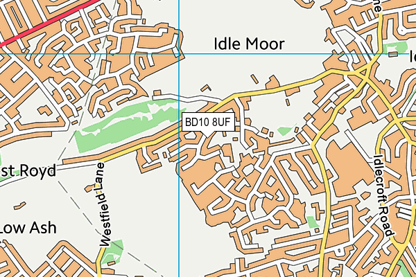 BD10 8UF map - OS VectorMap District (Ordnance Survey)