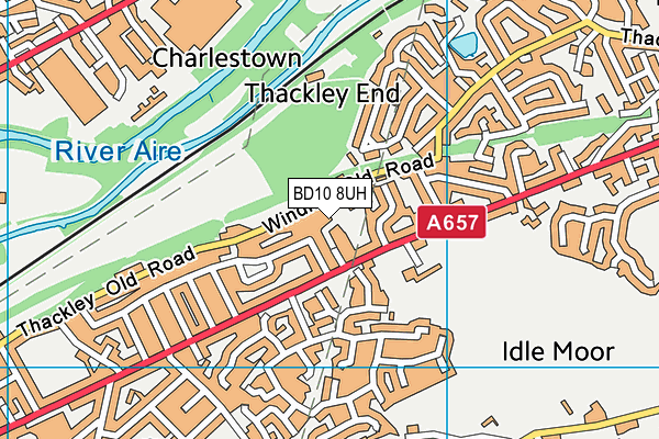 BD10 8UH map - OS VectorMap District (Ordnance Survey)