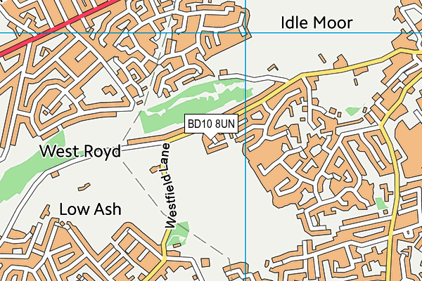 BD10 8UN map - OS VectorMap District (Ordnance Survey)