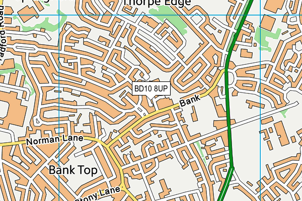 BD10 8UP map - OS VectorMap District (Ordnance Survey)