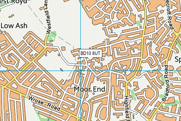 BD10 8UT map - OS VectorMap District (Ordnance Survey)
