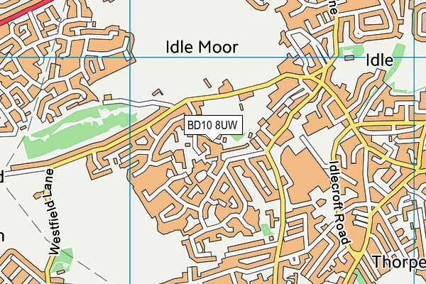 BD10 8UW map - OS VectorMap District (Ordnance Survey)