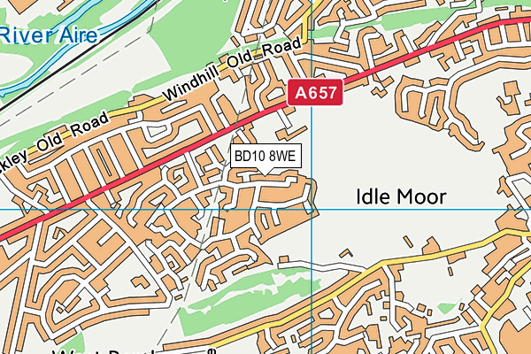 BD10 8WE map - OS VectorMap District (Ordnance Survey)