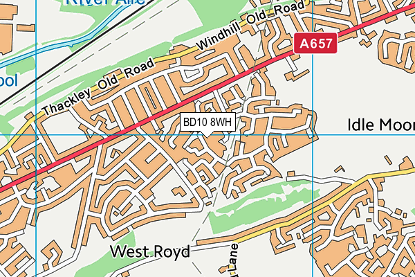 BD10 8WH map - OS VectorMap District (Ordnance Survey)