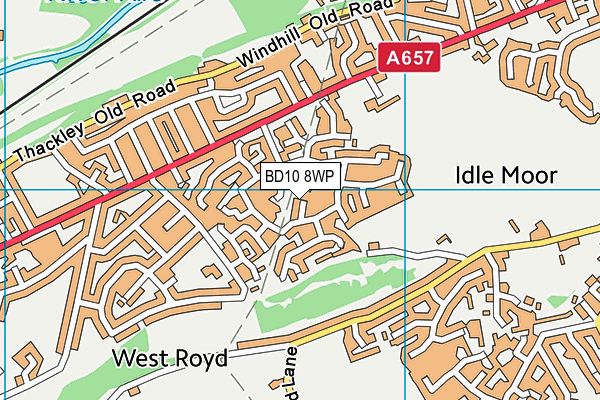 BD10 8WP map - OS VectorMap District (Ordnance Survey)