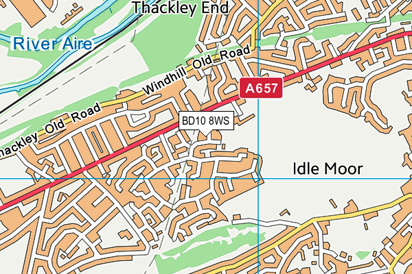 BD10 8WS map - OS VectorMap District (Ordnance Survey)