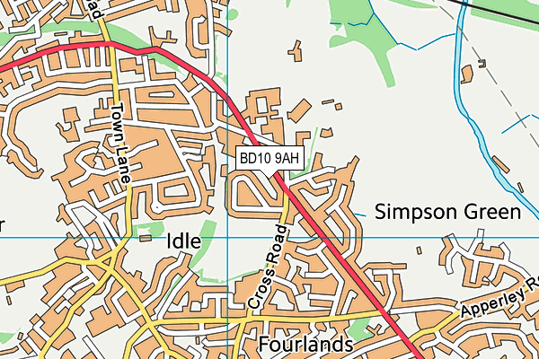 BD10 9AH map - OS VectorMap District (Ordnance Survey)