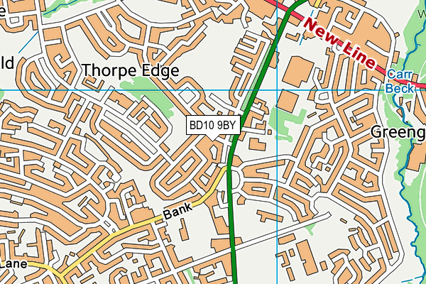 BD10 9BY map - OS VectorMap District (Ordnance Survey)