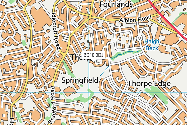 BD10 9DJ map - OS VectorMap District (Ordnance Survey)