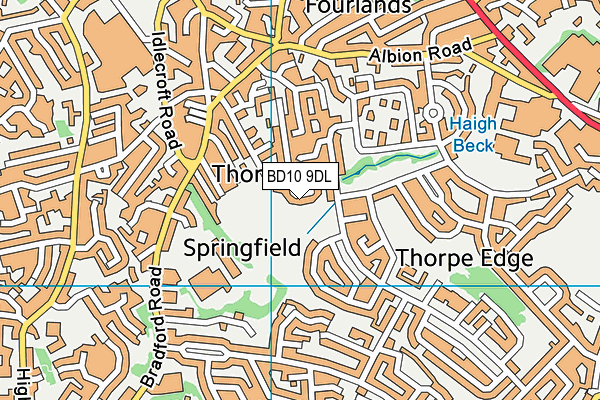 BD10 9DL map - OS VectorMap District (Ordnance Survey)