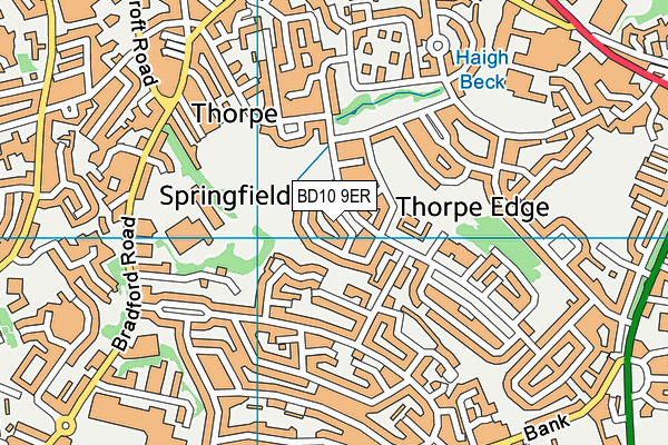 BD10 9ER map - OS VectorMap District (Ordnance Survey)