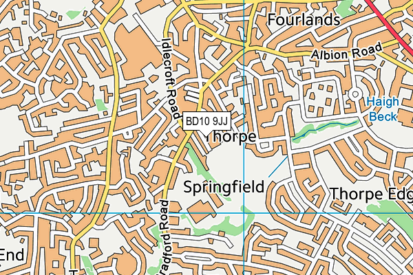 BD10 9JJ map - OS VectorMap District (Ordnance Survey)