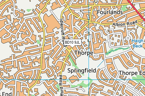 BD10 9JL map - OS VectorMap District (Ordnance Survey)