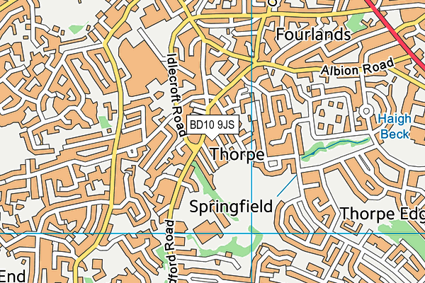 BD10 9JS map - OS VectorMap District (Ordnance Survey)