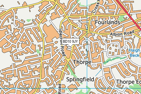 BD10 9JY map - OS VectorMap District (Ordnance Survey)