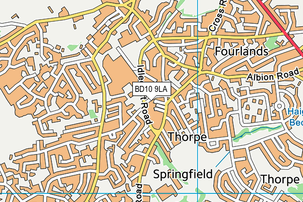 BD10 9LA map - OS VectorMap District (Ordnance Survey)