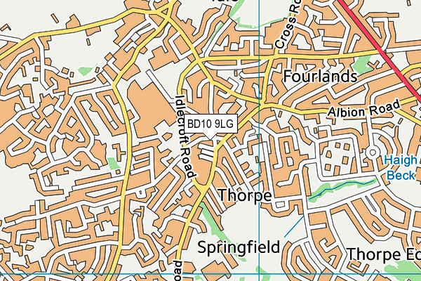 BD10 9LG map - OS VectorMap District (Ordnance Survey)