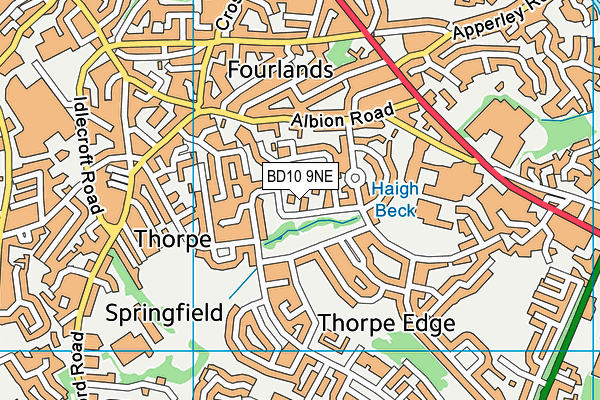 BD10 9NE map - OS VectorMap District (Ordnance Survey)