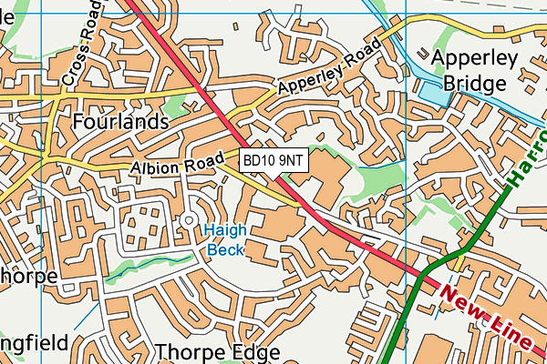 BD10 9NT map - OS VectorMap District (Ordnance Survey)