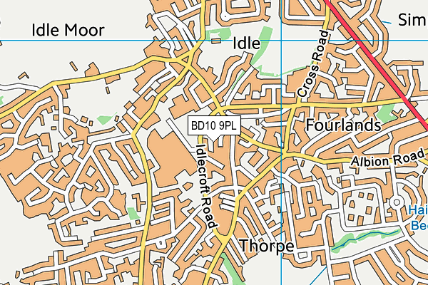 BD10 9PL map - OS VectorMap District (Ordnance Survey)