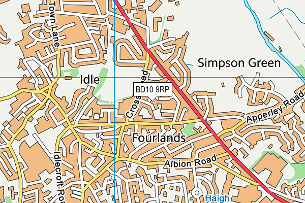 BD10 9RP map - OS VectorMap District (Ordnance Survey)