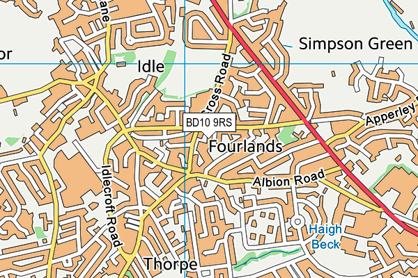 BD10 9RS map - OS VectorMap District (Ordnance Survey)