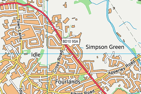 BD10 9SA map - OS VectorMap District (Ordnance Survey)