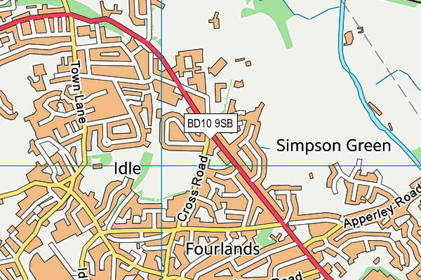 BD10 9SB map - OS VectorMap District (Ordnance Survey)