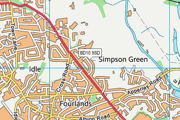 BD10 9SD map - OS VectorMap District (Ordnance Survey)