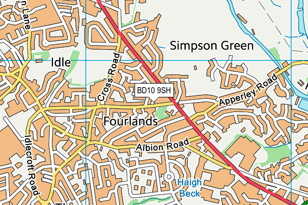 BD10 9SH map - OS VectorMap District (Ordnance Survey)