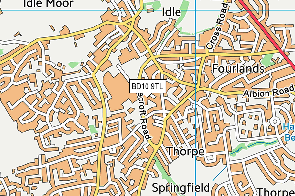 BD10 9TL map - OS VectorMap District (Ordnance Survey)