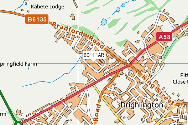 BD11 1AR map - OS VectorMap District (Ordnance Survey)
